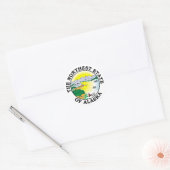 Alaska-teken Ronde Sticker (Envelop)
