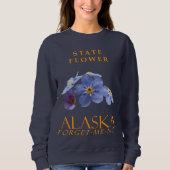 Alaska Territory Flower Blue Forget-Me-Not Trui (Voorkant)