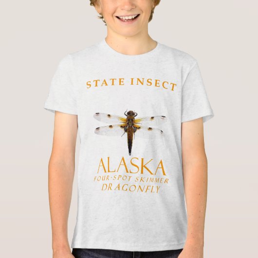 Alaska Territory Insect De Vier Vlekken Skimmer Tri-Blend Shirt (Voorkant)