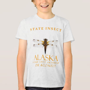 Alaska Territory Insect The Four Spot Skimmer Tri-Blend Shirt