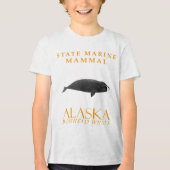 Alaska Territory Marine Mammal De Bowhead Whale Tri-Blend Shirt (Voorkant)