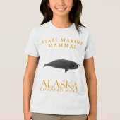 Alaska Territory Marine Mammal De Bowhead Whale Tri-Blend Shirt (Voorkant)