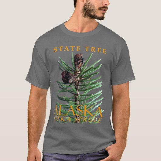 Alaska Territory Tree, de Sitka-spar T-shirt (Voorkant)