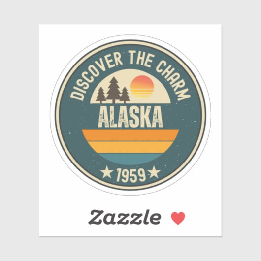 Alaska The Last Frontier - AK Adventure Gift Sticker (Vel)