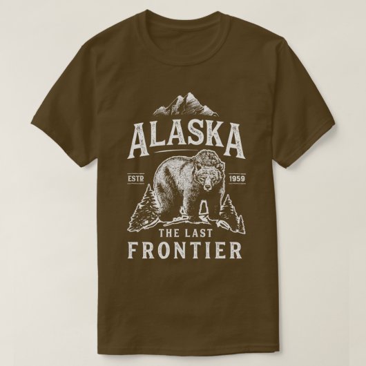 Alaska The Last Frontier Beer Home Mannen Vinta T-shirt (Design voorkant)