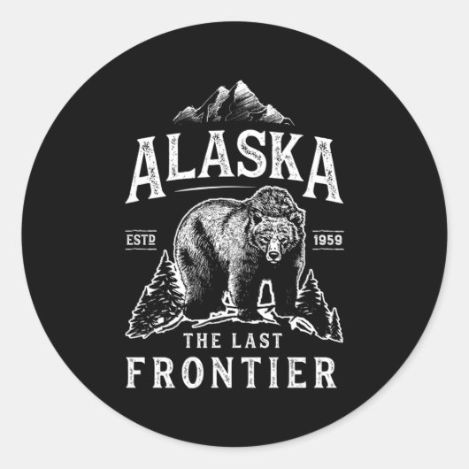 Alaska The Last Frontier Beer Home Ronde Sticker (Voorkant)