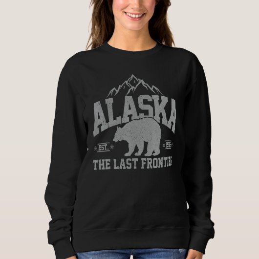 Alaska The Last Frontier EST 1959 Grizzly Beer Ber Trui (Voorkant)
