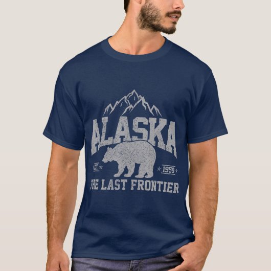 Alaska The Last Frontier EST 1959 Grizzly Beer T-shirt (Voorkant)