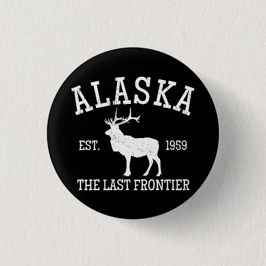 Alaska The Last Frontier Ronde Button 3,2 Cm (Voorkant)