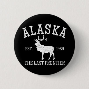 Alaska The Last Frontier Ronde Button 5,7 Cm