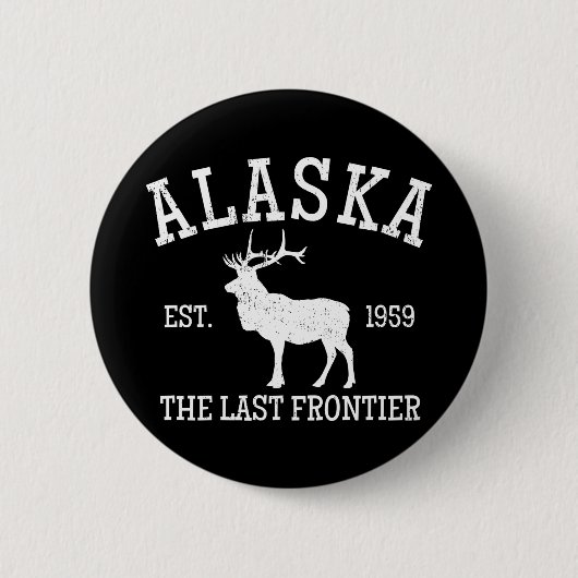 Alaska The Last Frontier Ronde Button 5,7 Cm (Voorkant)