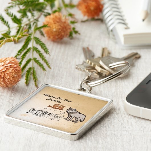 Alaska The Last Frontier Sleutelhanger (Zijkant)