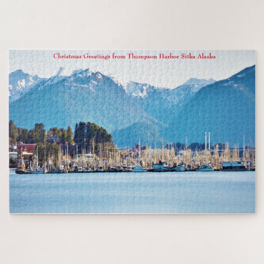 Alaska Thompson Harbor Sitka Jigzaag Puzzle Legpuzzel (Horizontaal)