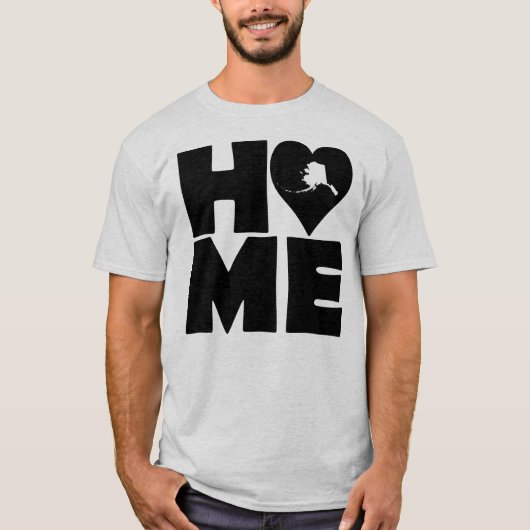 Alaska Thuis Hart Staat T-Shirts (Voorkant)