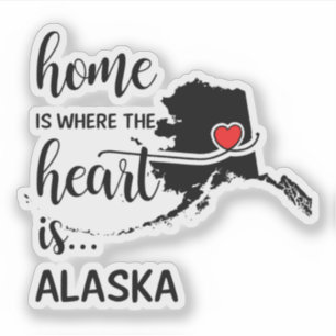 Alaska thuis is waar het hart ligt sticker