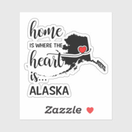 Alaska thuis is waar het hart ligt sticker