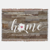 Alaska Thuisstaat Persoonlijke Houten Uitzicht Deken (Voorkant)