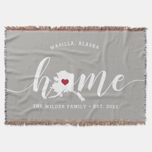 Alaska Thuisstaat Rustieke Gepersonaliseerde Deken (Voorkant)