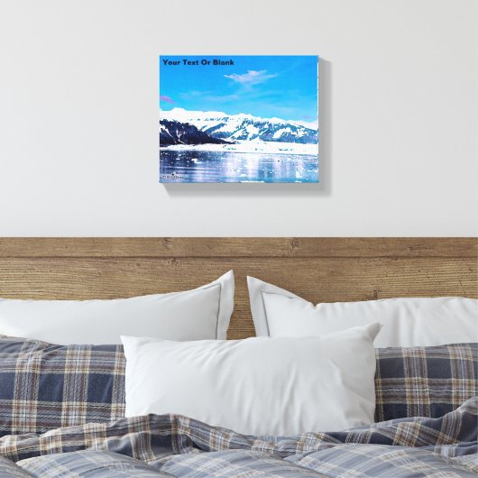 Alaska Tidewater Glacier Canvas Afdruk (Insitu (Slaapkamer))