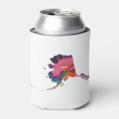 Alaska Tie Dye Print Blikjeskoeler (Blikje Voorkant)