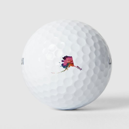 Alaska Tie Dye Print Golfballen (Voorkant)