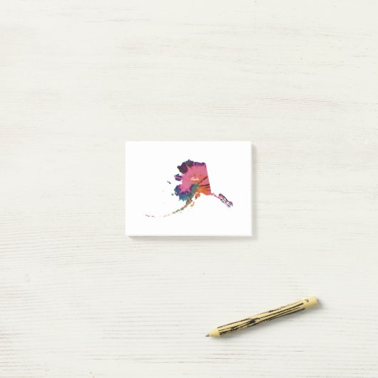 Alaska Tie Dye Print Post-it® Notes (Op bureau)