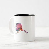 Alaska Tie Dye Print Tweekleurige Koffiemok (Voorkant links)