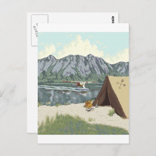Alaska Toerisme met Vliegboot en Vissen Briefkaart (Voorkant / Achterkant)