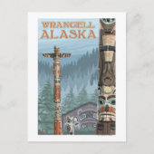 Alaska Totem Poles - Wrangell Alaska Briefkaart (Voorkant)