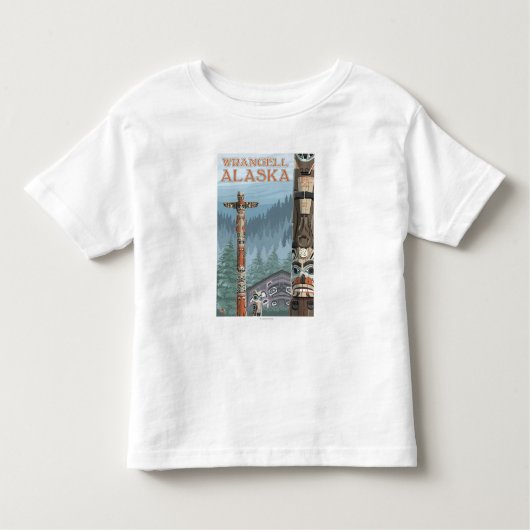 Alaska Totem Poles - Wrangell Alaska Kinder Shirts (Voorkant)