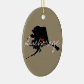 Alaska Town Keramisch Ornament (Rechts)