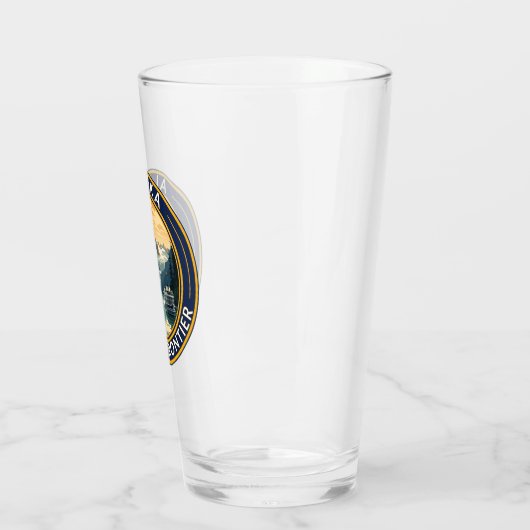 Alaska Travel Art Badge Glas (Links)