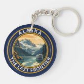Alaska Travel Art Badge Sleutelhanger (Achterkant)