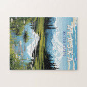 Alaska Travel Art Vintage Legpuzzel (Horizontaal)