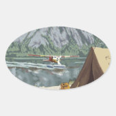 Alaska Travel Ovale Sticker (Voorkant)