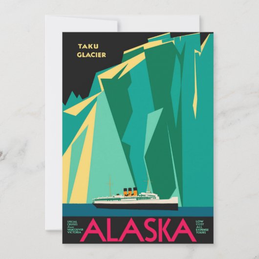  Alaska Travel Poster Art, Taku Glacier (Voorkant)
