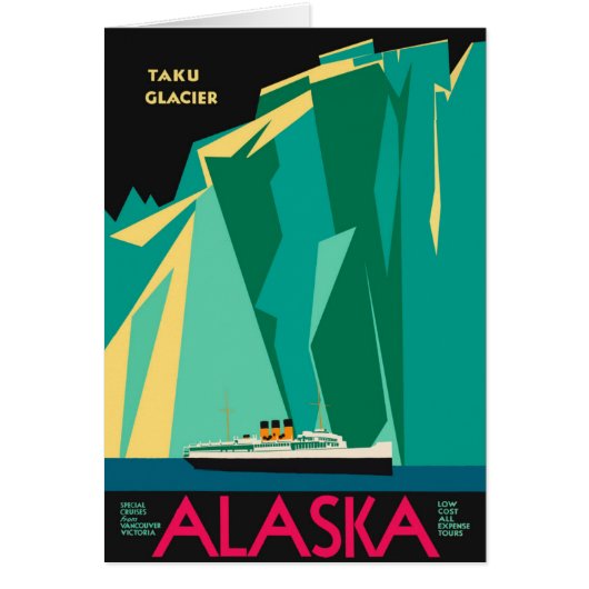  Alaska Travel Poster Art, Taku Glacier (Voorkant)