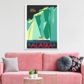  Alaska Travel Poster Art, Taku Glacier Canvas Afdruk (Insitu (Woonkamer))