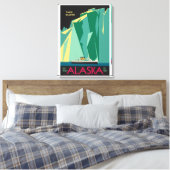  Alaska Travel Poster Art, Taku Glacier Canvas Afdruk (Insitu (Slaapkamer))