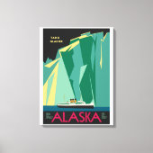  Alaska Travel Poster Art, Taku Glacier Canvas Afdruk (Voorkant)