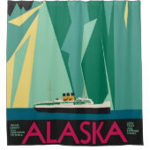  Alaska Travel Poster Art, Taku Glacier Douchegordijn (Voorkant)