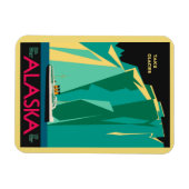  Alaska Travel Poster Art, Taku Glacier Magneet (Horizontaal)