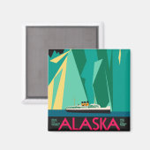Alaska Travel Poster Art, Taku Glacier Magneet (Voorkant / Achterkant)