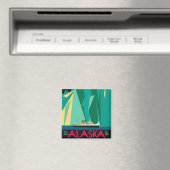 Alaska Travel Poster Art, Taku Glacier Magneet (Insitu (Vaatwasser))