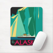  Alaska Travel Poster Art, Taku Glacier Muismat (Met muis)