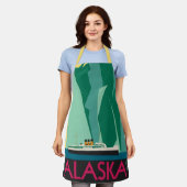  Alaska Travel Poster Art, Taku Glacier Schort (Gedragen)