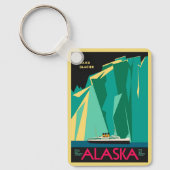  Alaska Travel Poster Art, Taku Glacier Sleutelhanger (Voorkant)