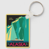  Alaska Travel Poster Art, Taku Glacier Sleutelhanger (Achterkant)