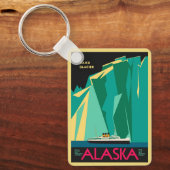  Alaska Travel Poster Art, Taku Glacier Sleutelhanger (Voorkant)