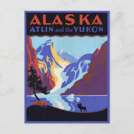 Alaska Travel Poster, Atlin en de Yukon Briefkaart